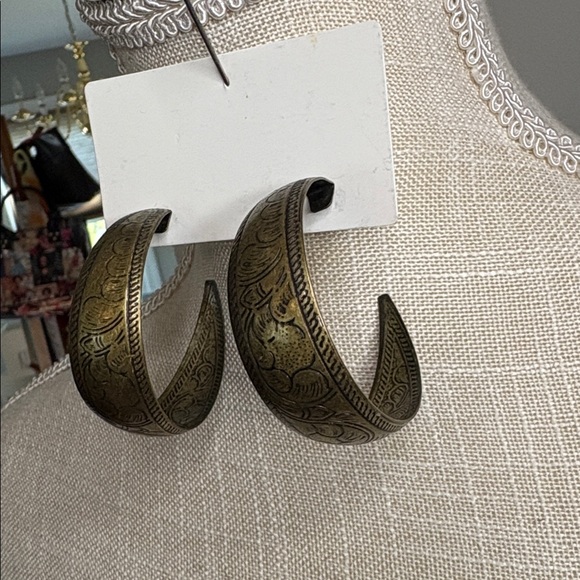 Jewelry - Boho Patterned Hoop Earrings